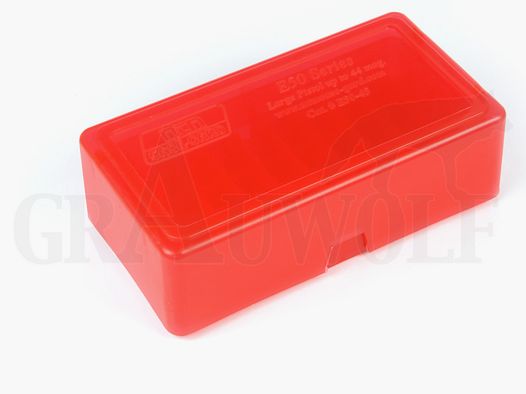 MTM Stülpdeckel Patronenbox E50-45 rot .44 Magnum / .45 ACP für 50 Patronen