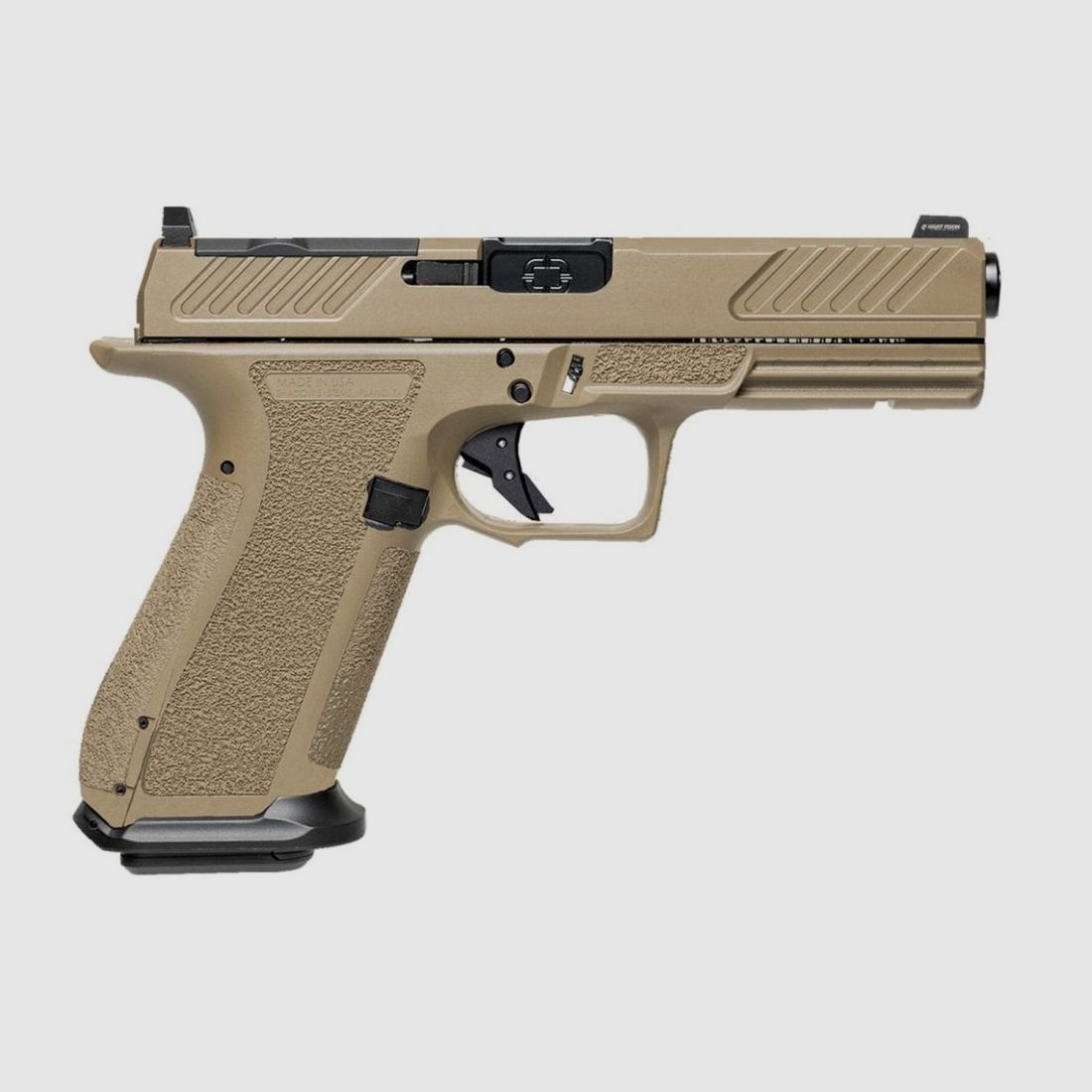 Shadow Systems DR920 Combat Slide Optic, FDE 9mm, 4.5" Spiral Barrel, Tritium