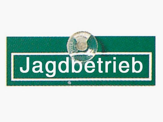 Autoschild Jagdbetrieb