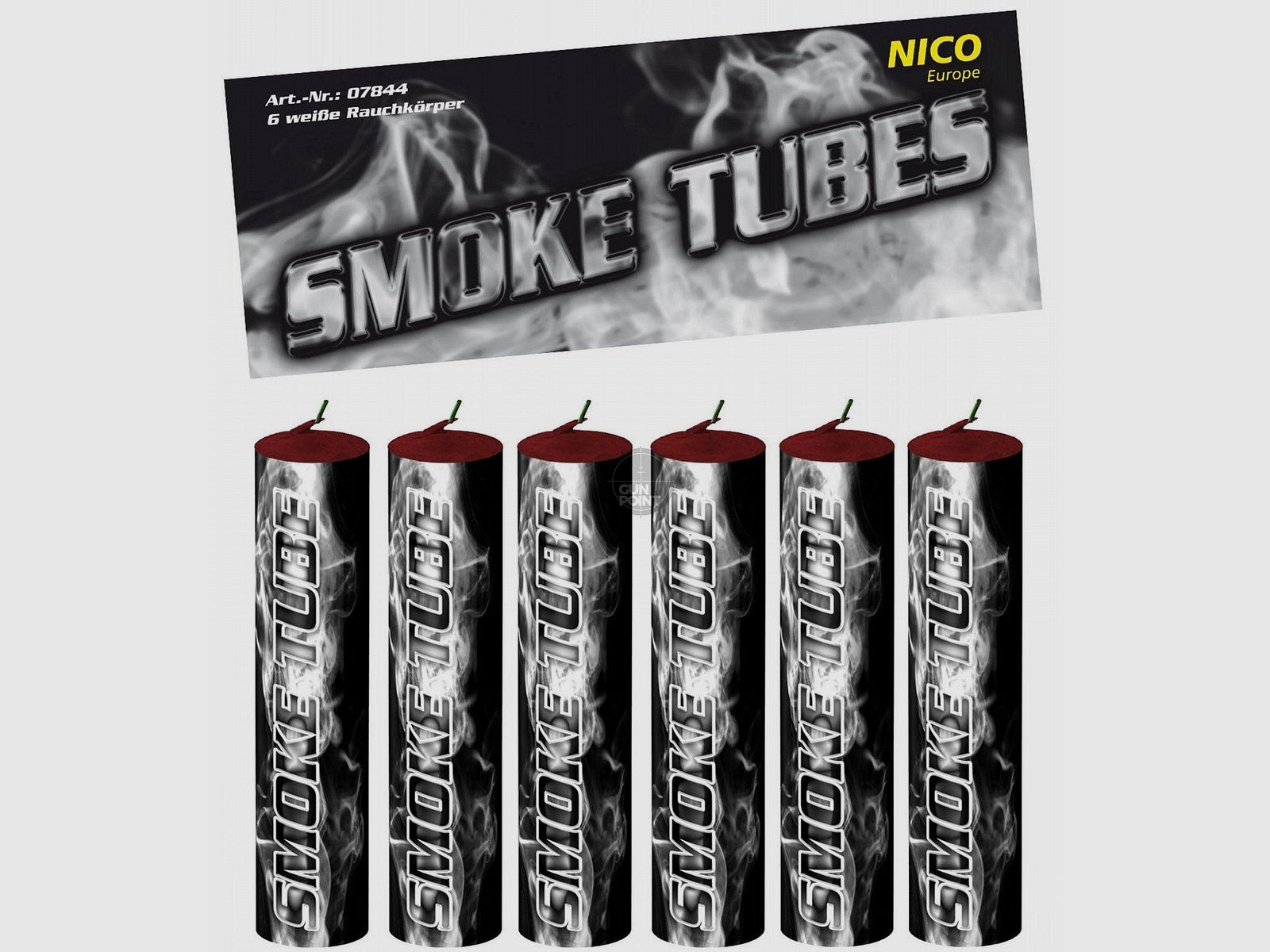 Nico Rauchfackel Smoke Tubes - Wei - 6 Stk.