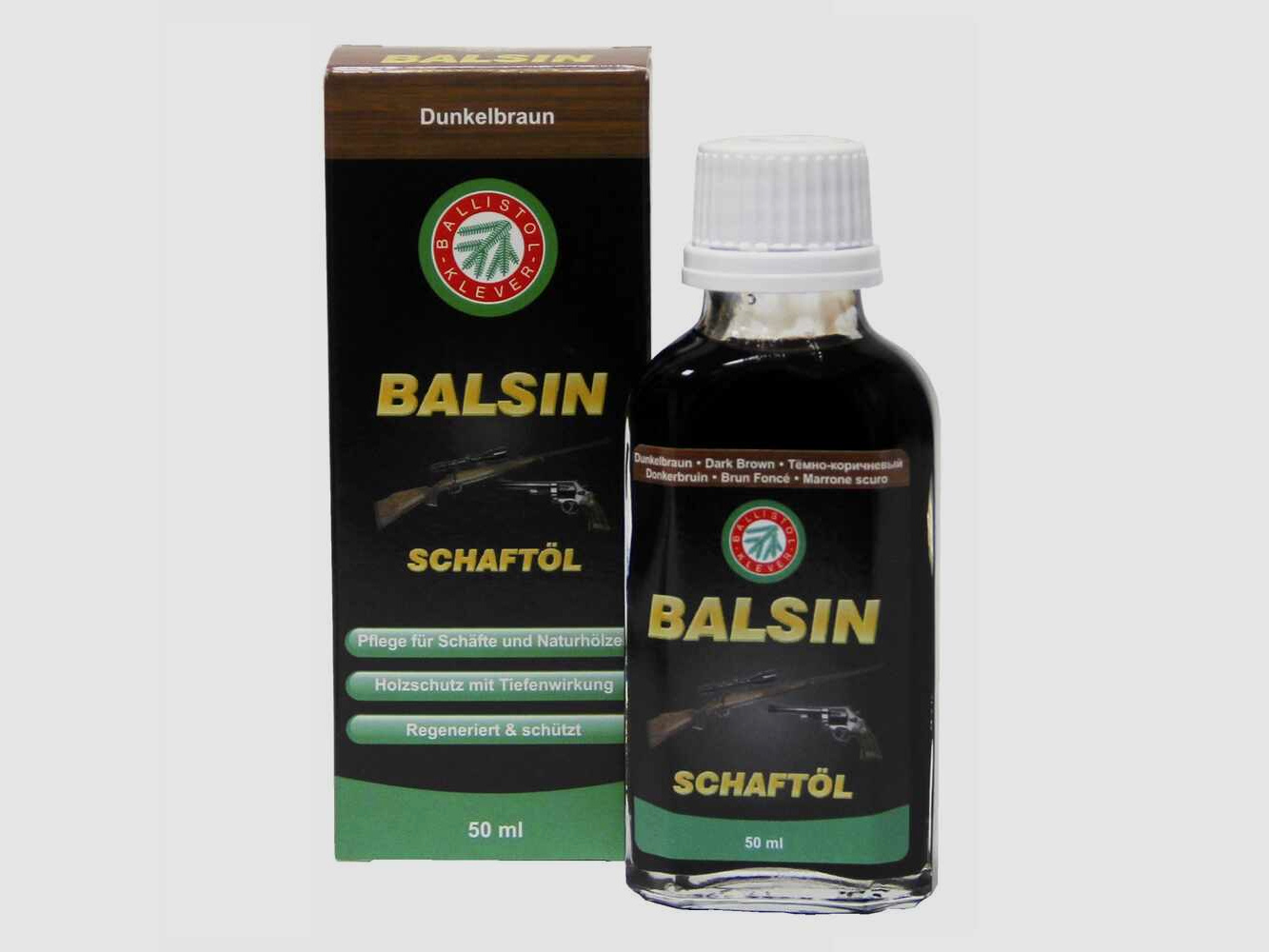 Schaftöl Balsin, dunkelbraun, 50 ml