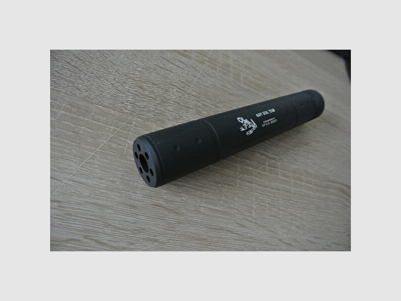 195mm CTW Silencer CCW Black Airsoft Schalldämpfer Pirate arms Softair Gotcha