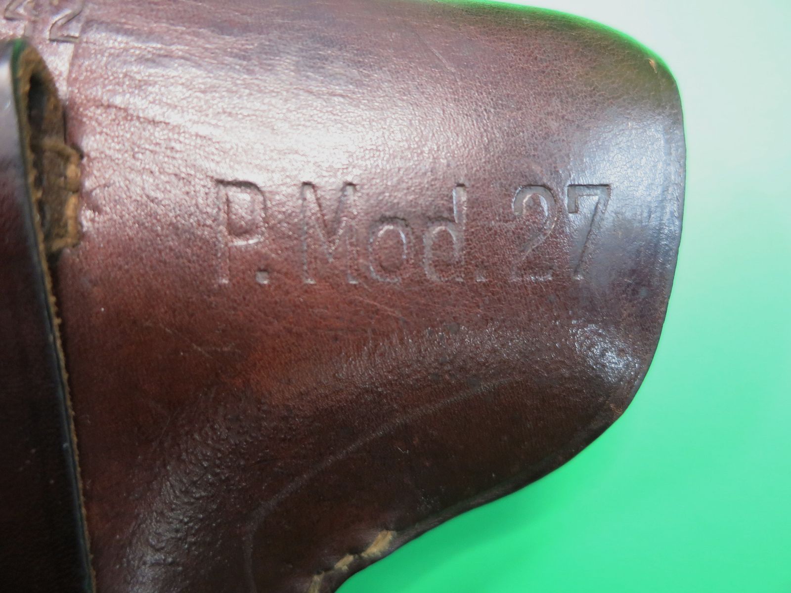 Gürtelholster Brünner Pistole Modell 27 / CZ27 / P27 Pistolentasche 1942 - Original WK2 WaA76