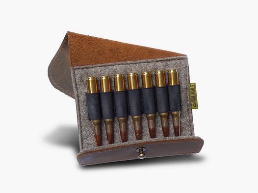 Funda de patronen de cuero nobuck, caja