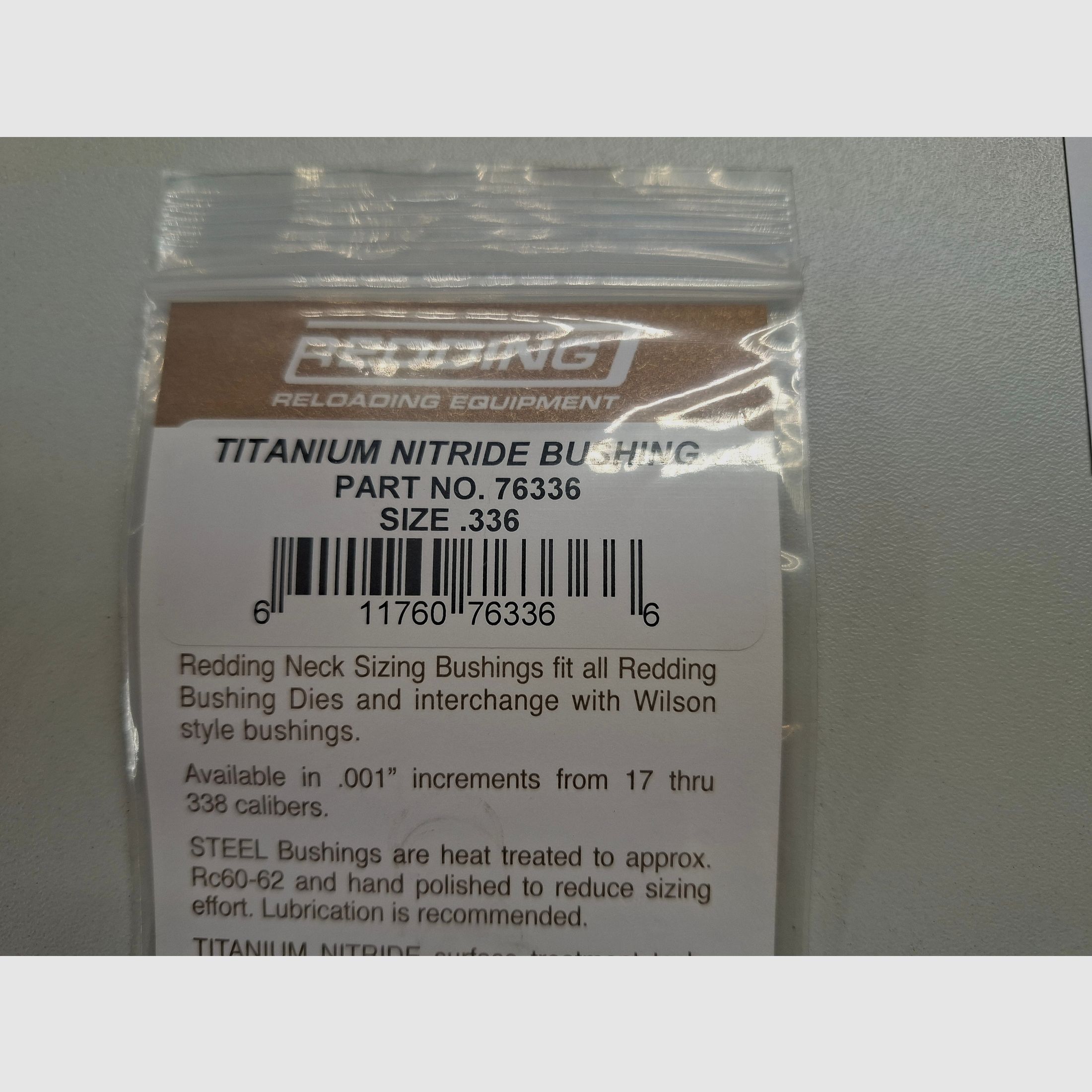 Redding Typ S Elite Bushing Die Set 308 Win. Set di matrici come nuovo