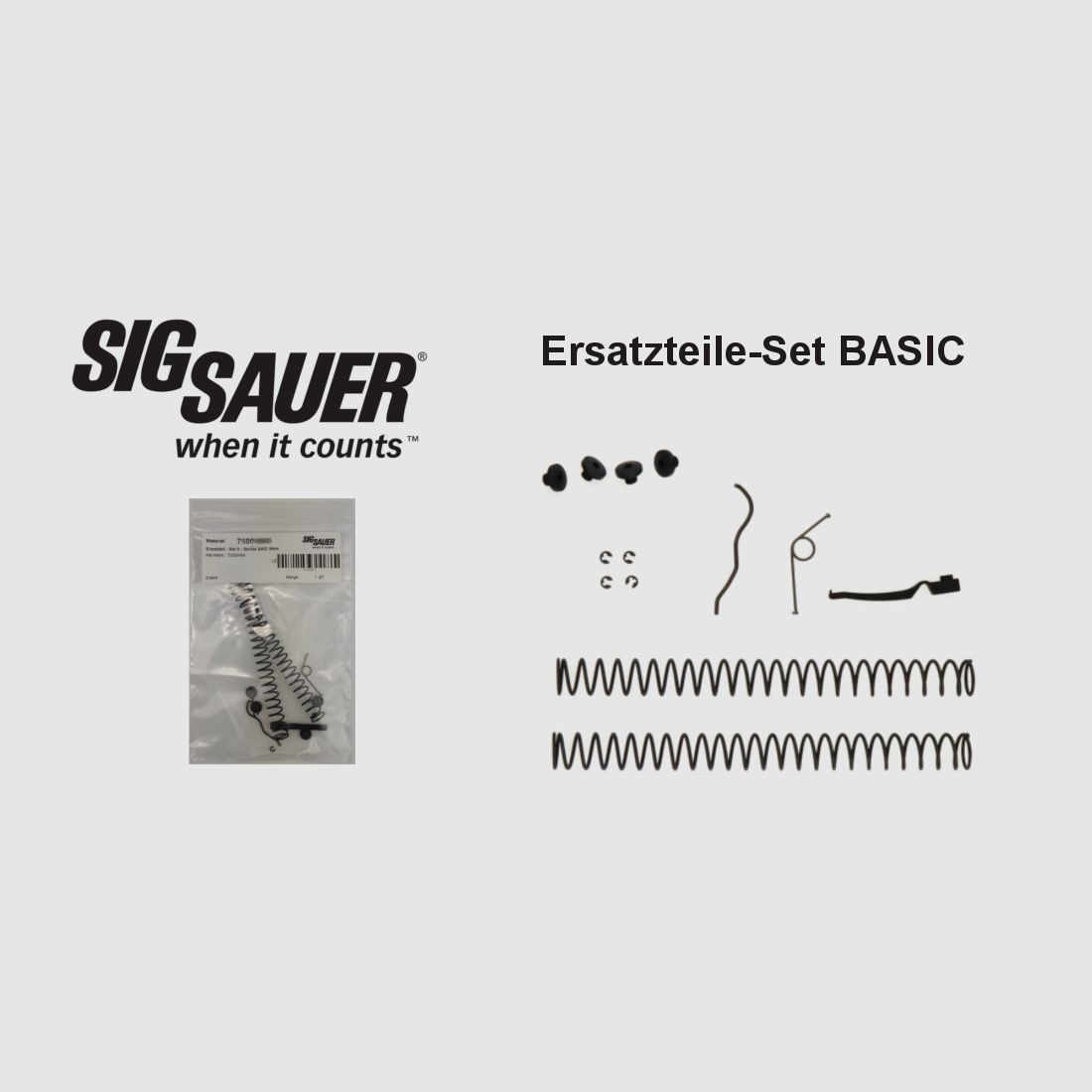 Sig Sauer Ersatzteile Set Basic für P226 X-Serie 9mm mit SAO Abzug (X-Short X-Five X-Six)