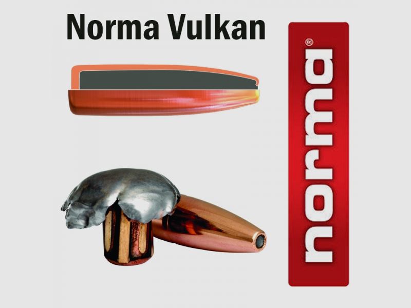 100 Stück NEUE NORMA Geschosse - VULKAN .264/6,5MM- 10,1g/156gr #20665351 Teilzerleger/Stoppwirkung!