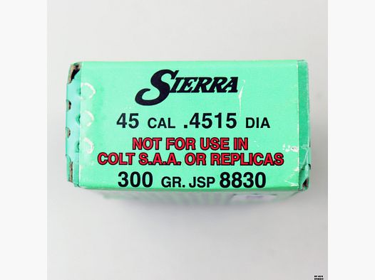 Palle Sierra pz. 50 – 45 cal. 4515 DIA – 300 gr. JSP 8830