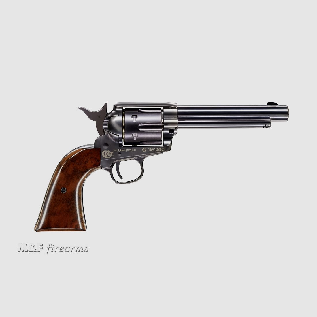 Colt SAA Peacemaker .45- 5 1/2" Mitternachtsblau braune Griffschalen Co2 Kaliber 4,5 mm (.177) Diabolo