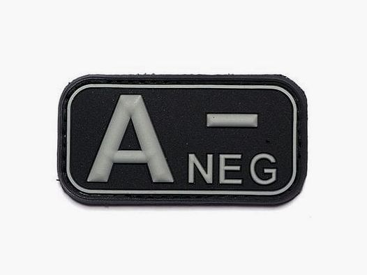 Embleem 3D PVC bloedgroep A- negatief