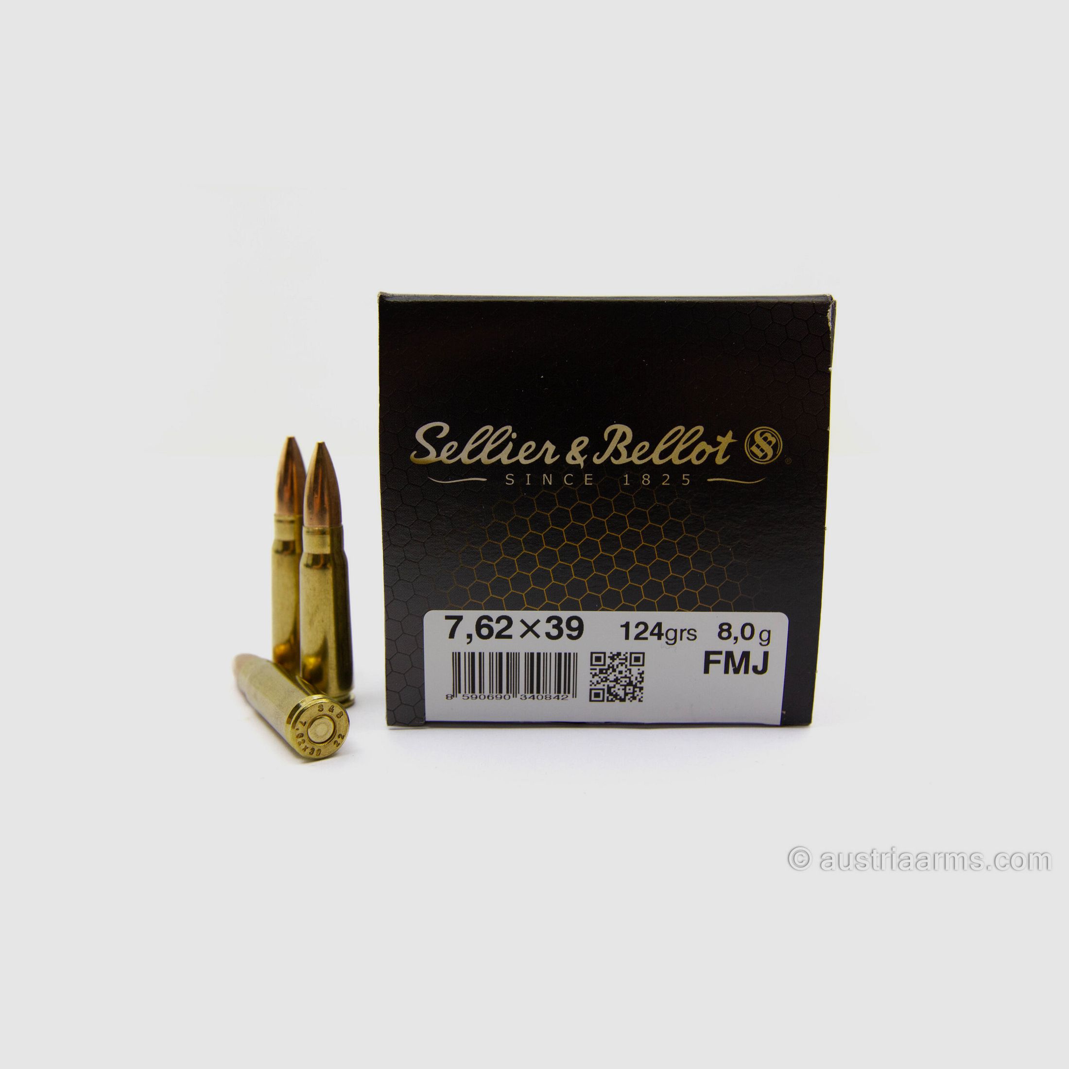 Sellier & Bellot 7.62x39mm FMJ 124gr – Full Metal Jacket, image 2 of 2