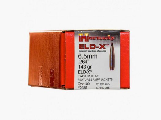 HORNADY Bullets 6.5 mm ELD X GR 143
