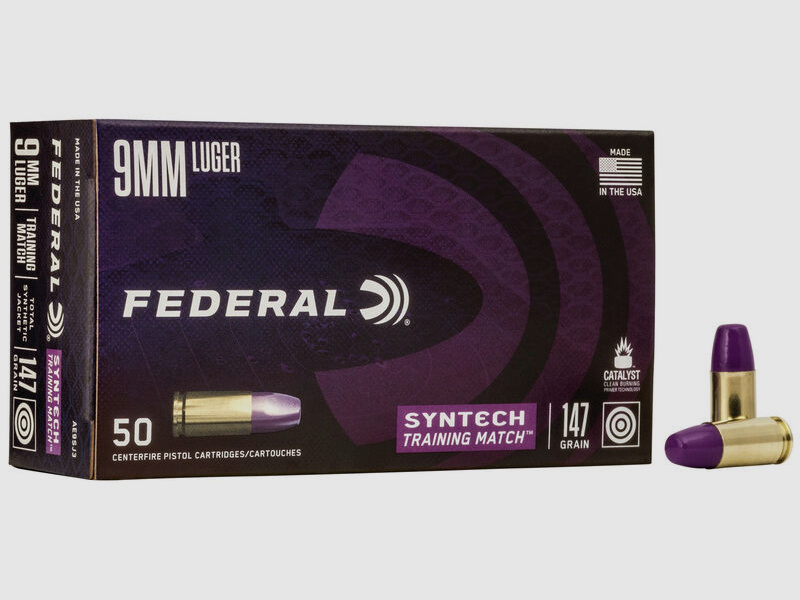 Federal Syntech Training Match 9mm Luger 147GR SJFN 50 cartucce