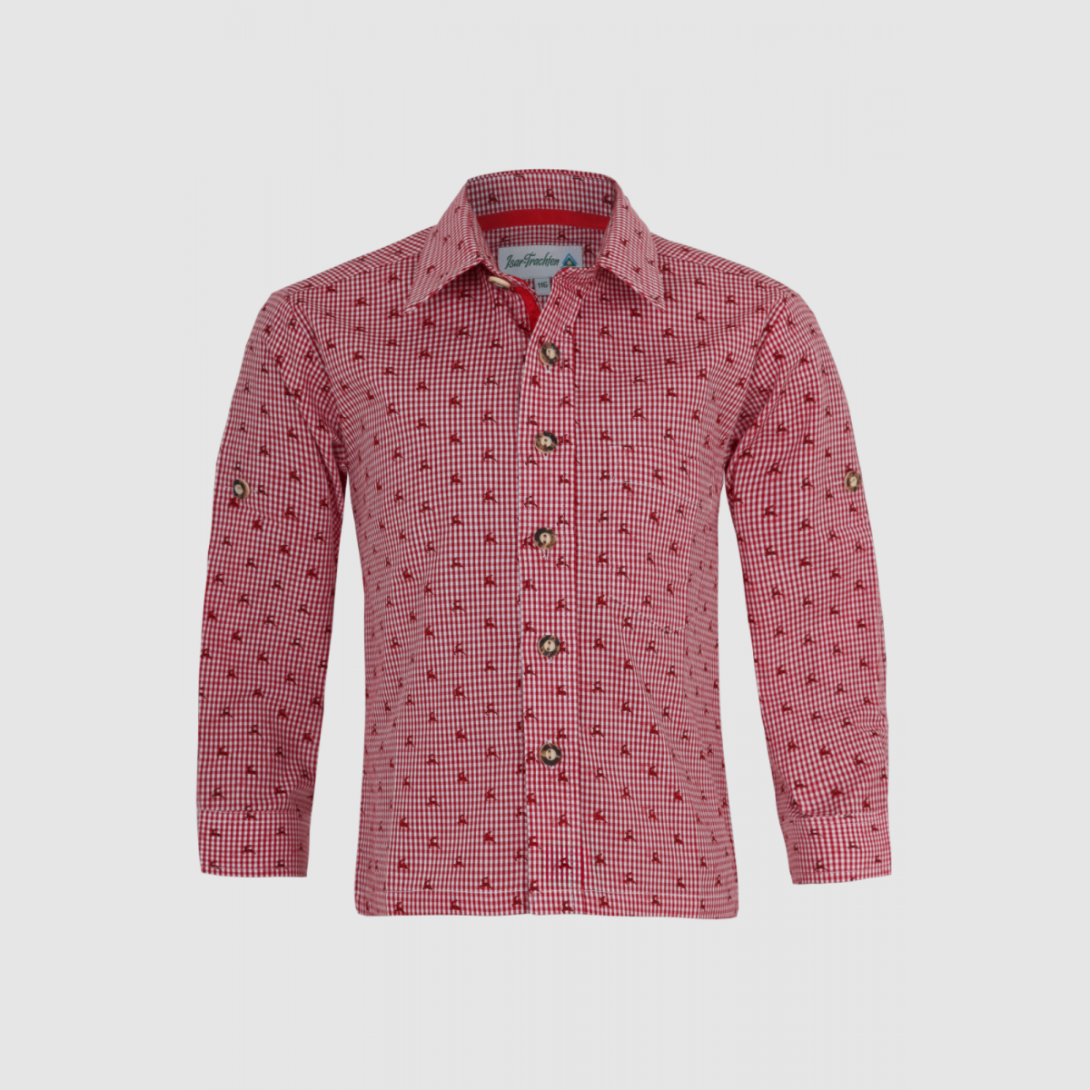 Children's shirt Hirscherl print in red