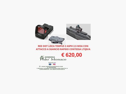Leica Tempus 2 Asph 2,5 MOA + mocowanie Contessa