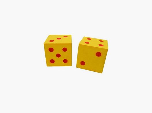 2 shooting dice yellow/red 102cm