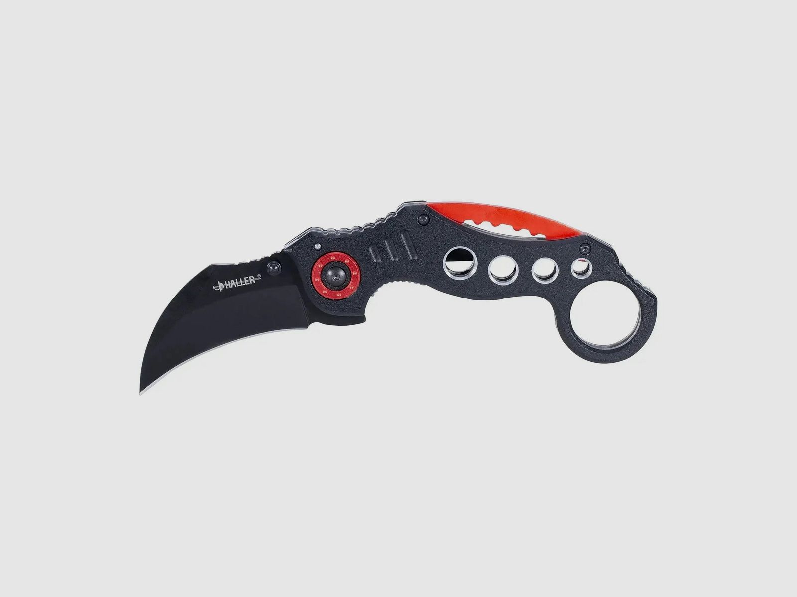 Haller Haller Taschenmesser Karambit Red Circle rot schwarz
