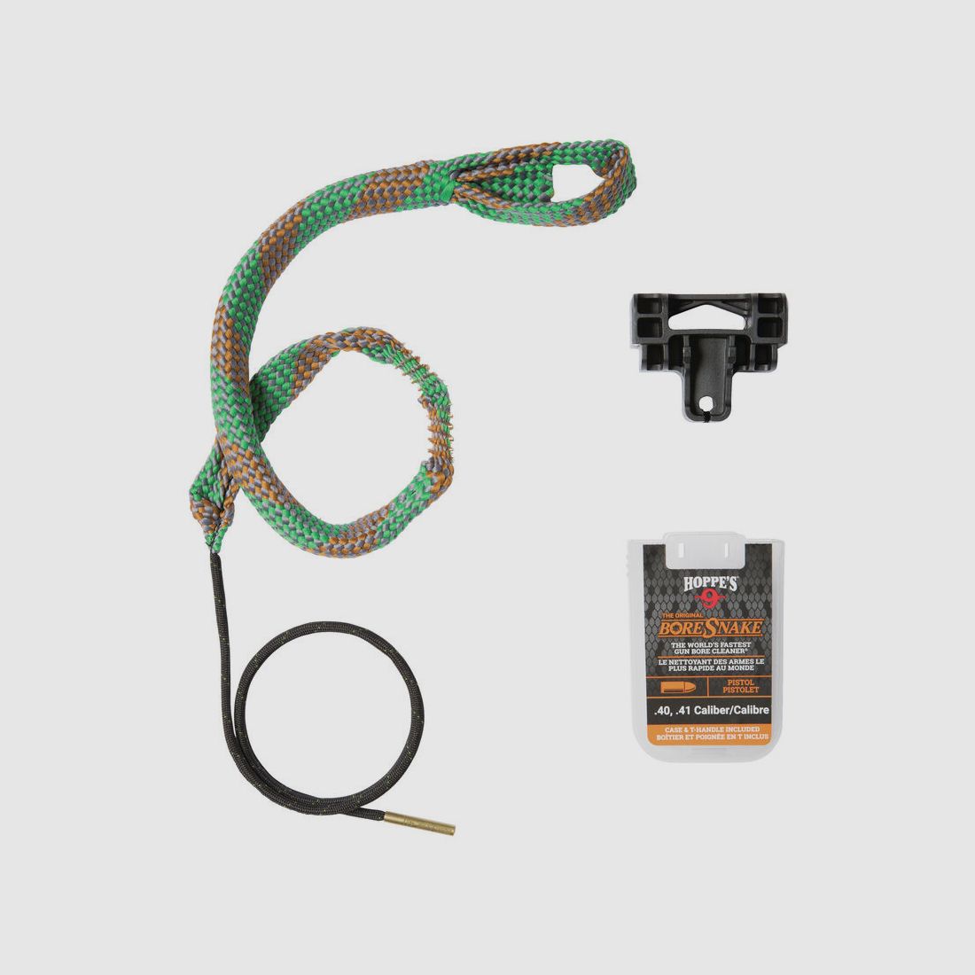 HOPPE'S kit di pulizia/pulitore rapido Boresnake per carabina #16D cal. 8 mm/.32 con impugnatura, immagine 3 di 4