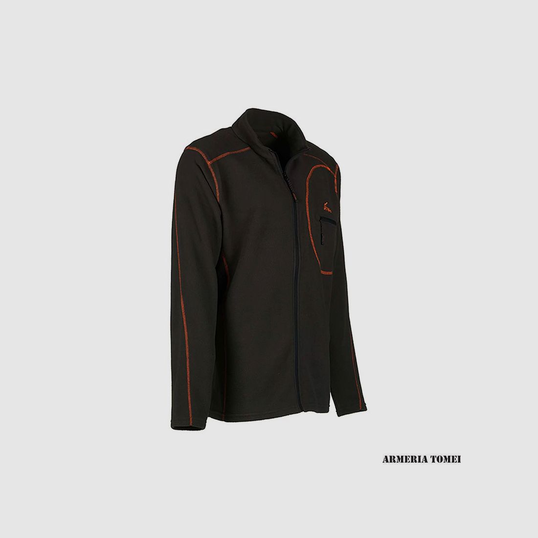 UNIVERS – FLEECE-JACKE FÜR DIE JAGD MIT GRÜN/ORANGE TASCHE, Bild 4 von 4