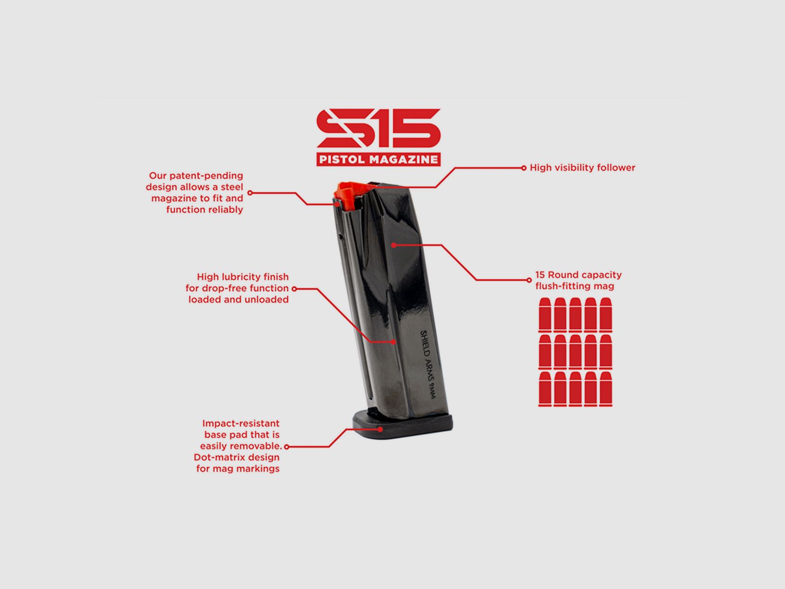 Magasins SHIELD S15 pour G43X ou G48