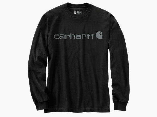 Carhartt Dearborn Relaxed LS Logo T-Shirt Men Black/Gray S