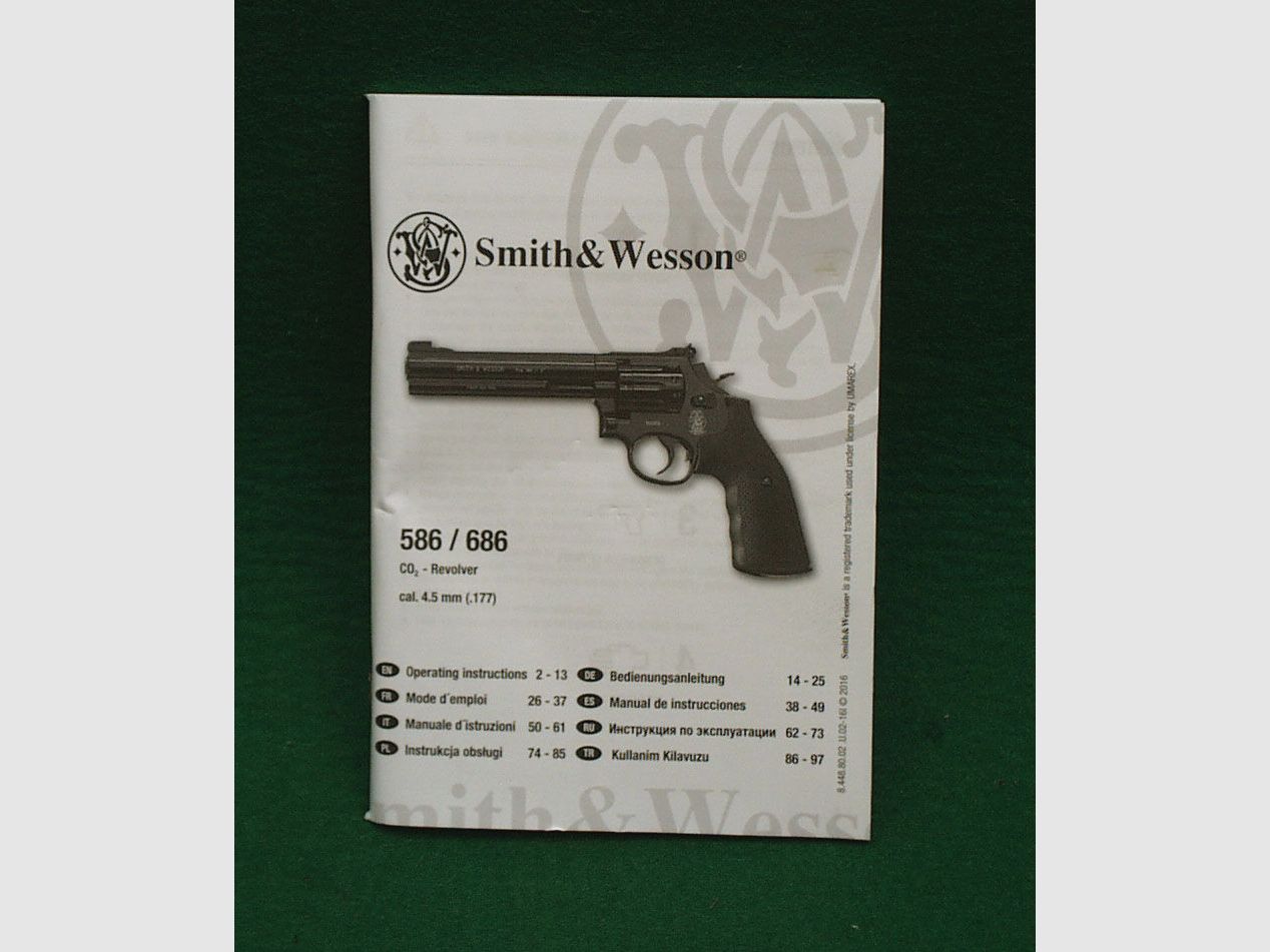 Umarex	 Smith&Wesson 686-6" Co2 Revolver, Gold Finish
