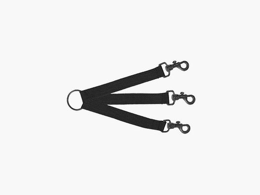 Accouple nylon vert pour trois chiens
