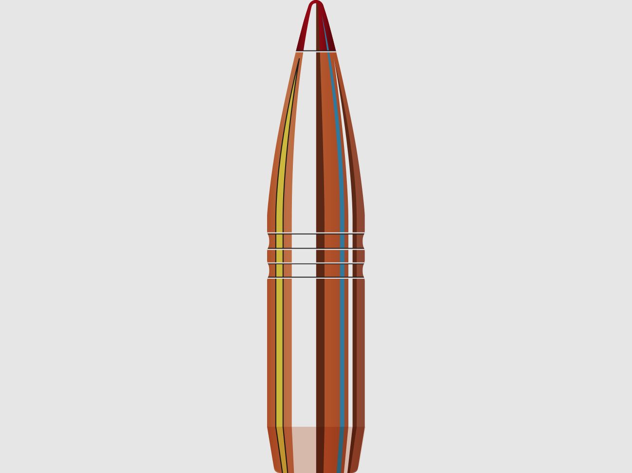 Proiettile Hornady .338/.338 CX 225GR senza piombo 50 pezzi