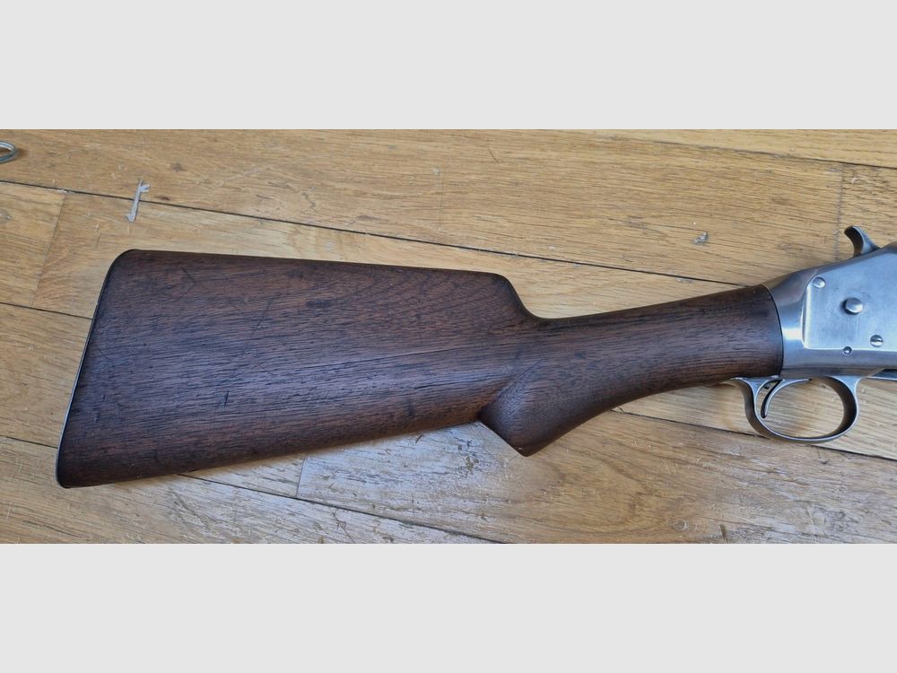 Ikonische Pumpflinte Winchester Modell 1897 – Take Down Modell mit 28 Zoll (71cm) Lauf – Waffe von 1914! – Kal. 16/70 – 5+1 – Kat. D! – Waffe in ausgezeichnetem Zustand – TBE++, Bild 26 von 32