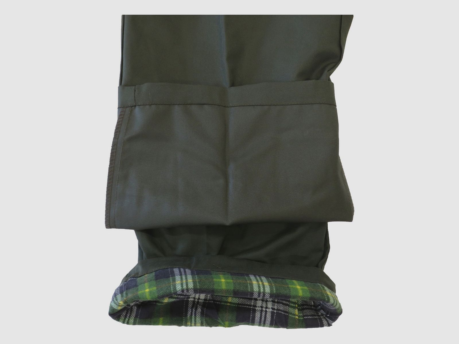 Winter gevoerde landing broek van groen nylon, afbeelding 2 van 3