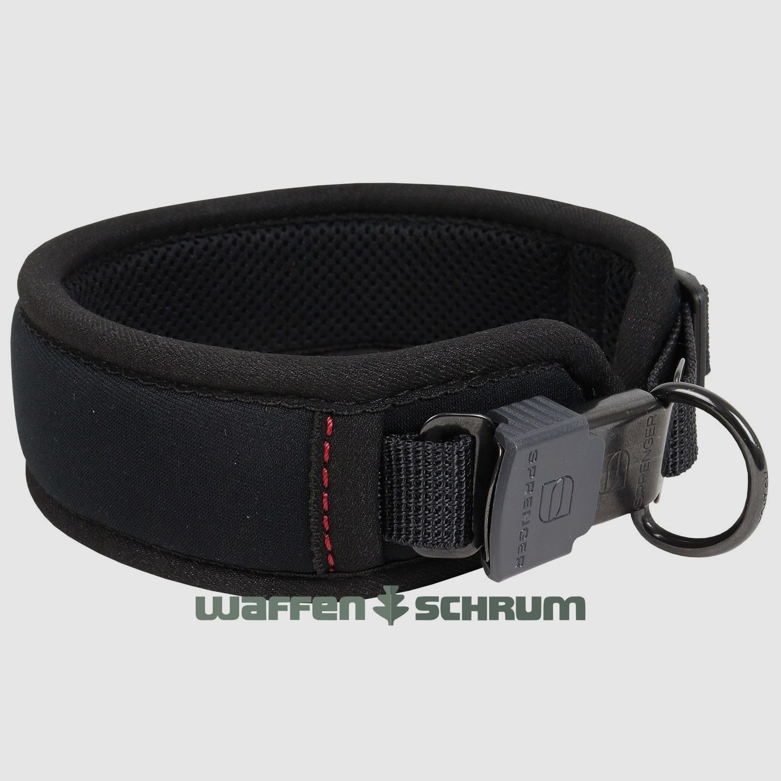 Collare in neoprene AKAH Comfort - Nero con chiusura rapida in plastica