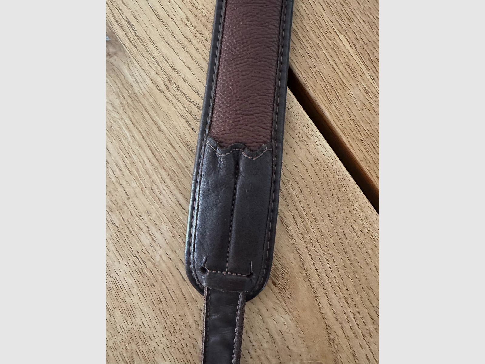 Blaser Gewehrriemen Leder Braun mit Schnellverschlüssen
