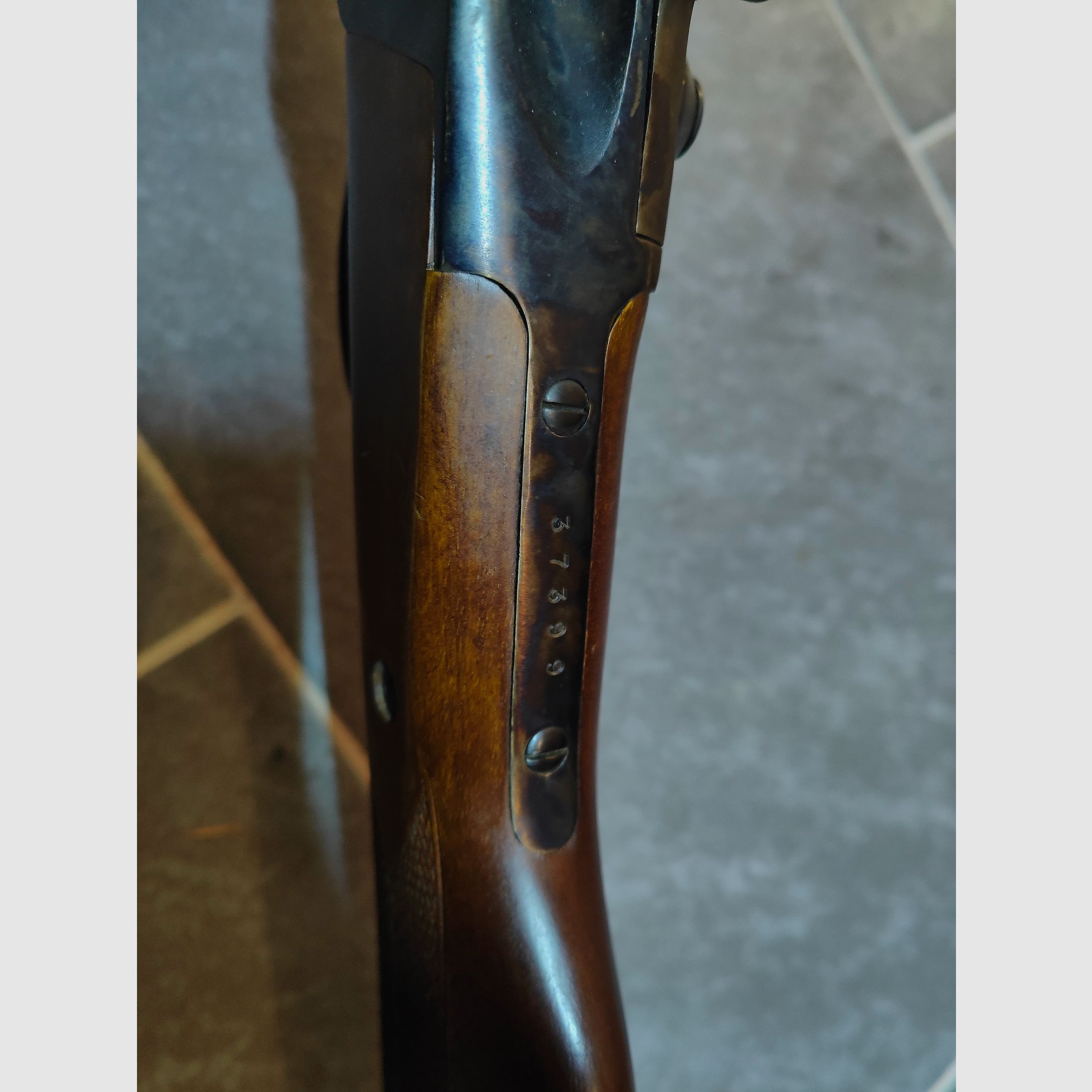 Perkussionsgewehr Kal.45/70 Perk. Länge: ca. 118cm Lauflänge: ca. 74,5cm,