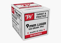Winchester 9mm Luger FMJ Winchester Super X Target 124grs - 50pcs