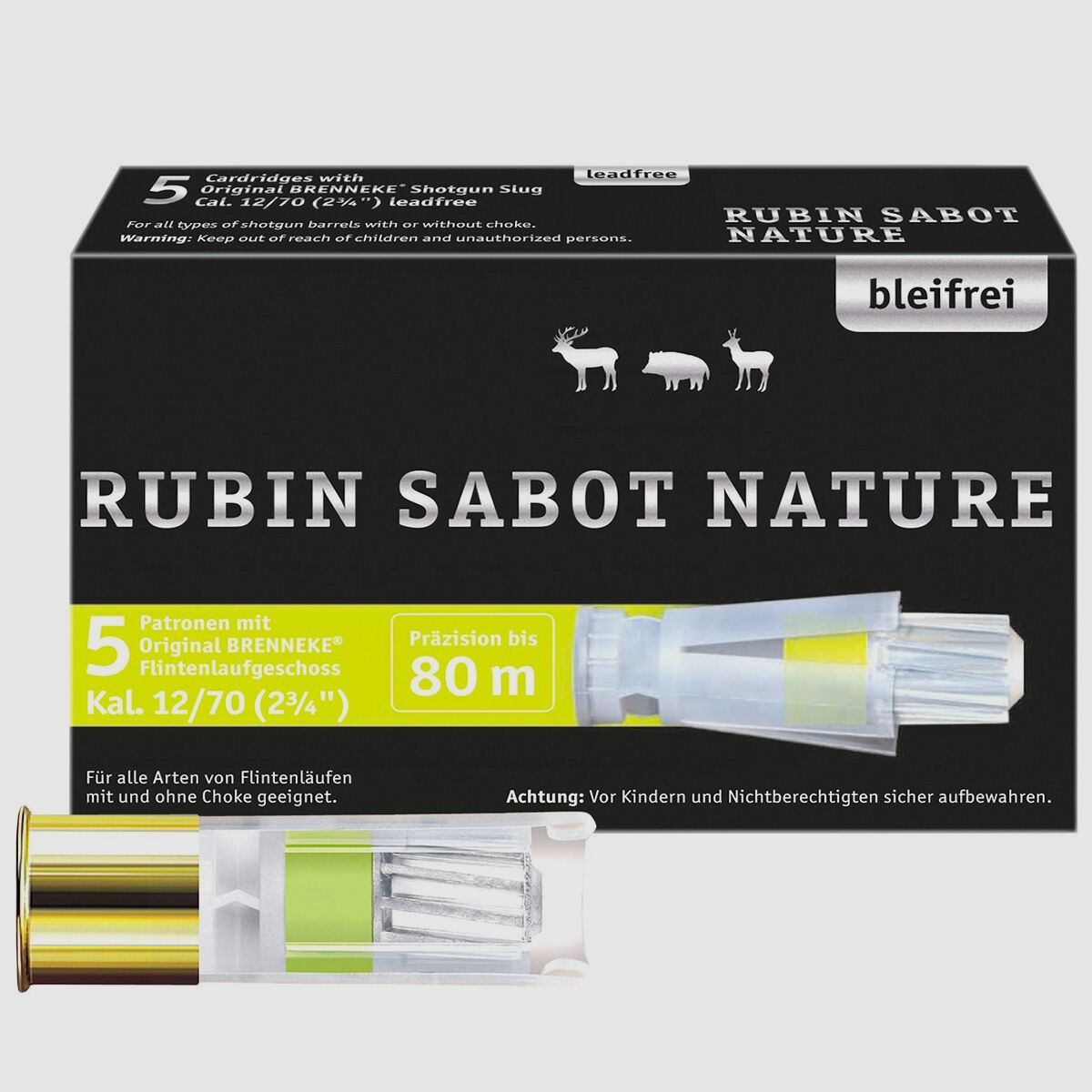 Brenneke 12/70 Rubin Sabot Nature 19g/293grs. – 5 Stk.