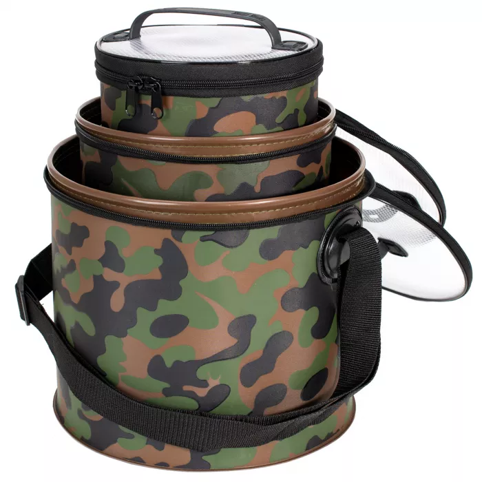 Trendex® borsa / secchio / impilatore rotondo - 4 litri - camouflage, immagine 2 di 2