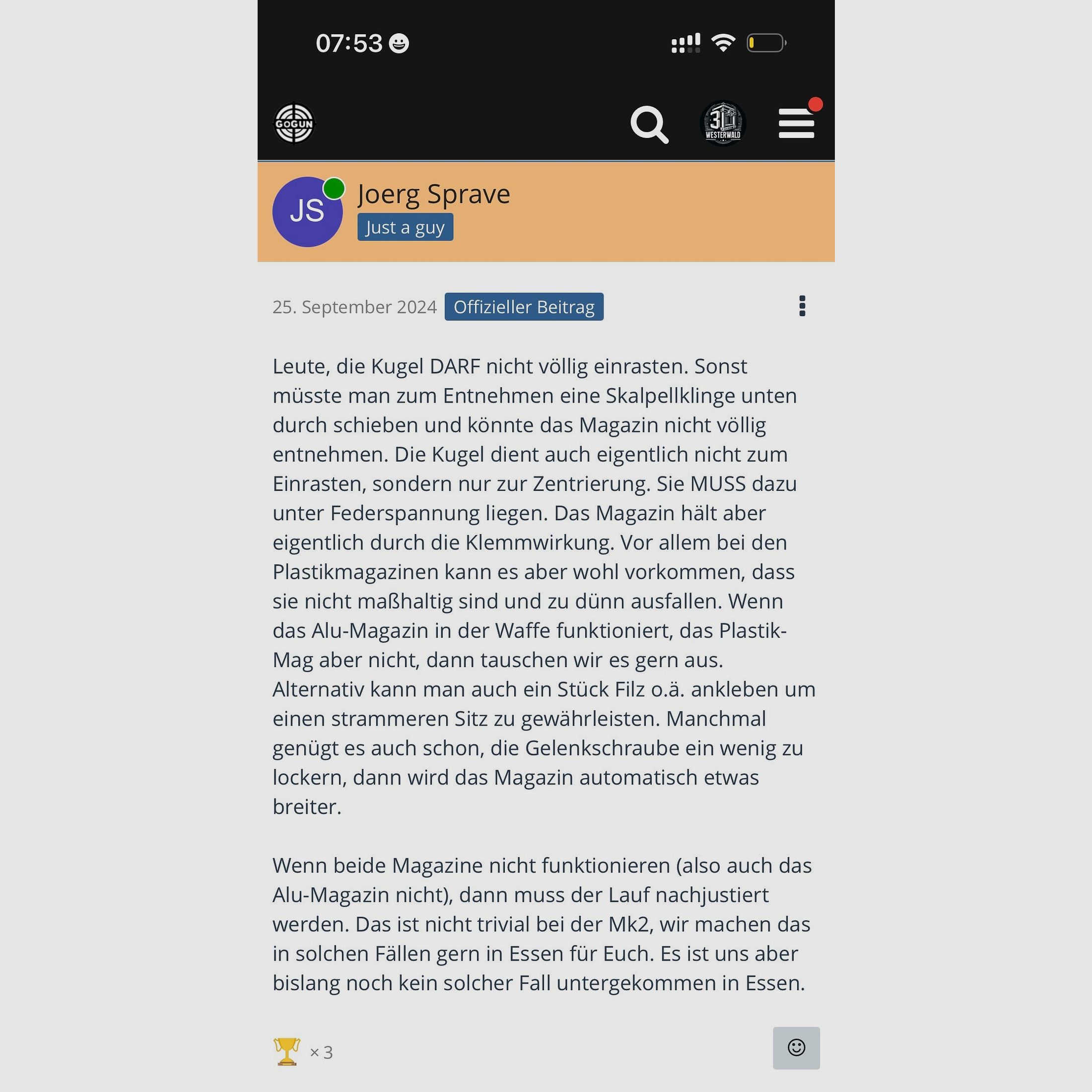 3x schuimrubberen strips voor het ontstooren van de AEA-magazines