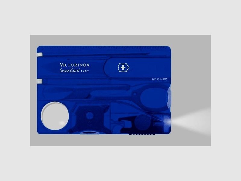 Couteau VICTORINOX - SwissCard Lite bleu translucide 8p, image 2 sur 2