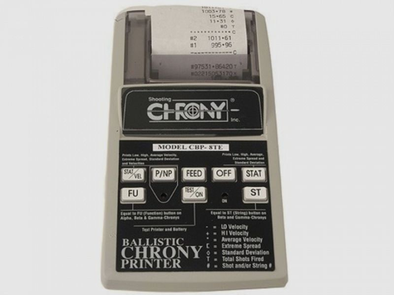 Shooting Chrony Ballistic Printer