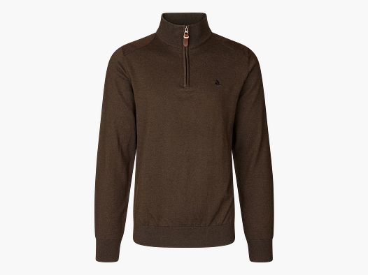 Sweter męski SEELAND Pine Half Zip / Dark Brown