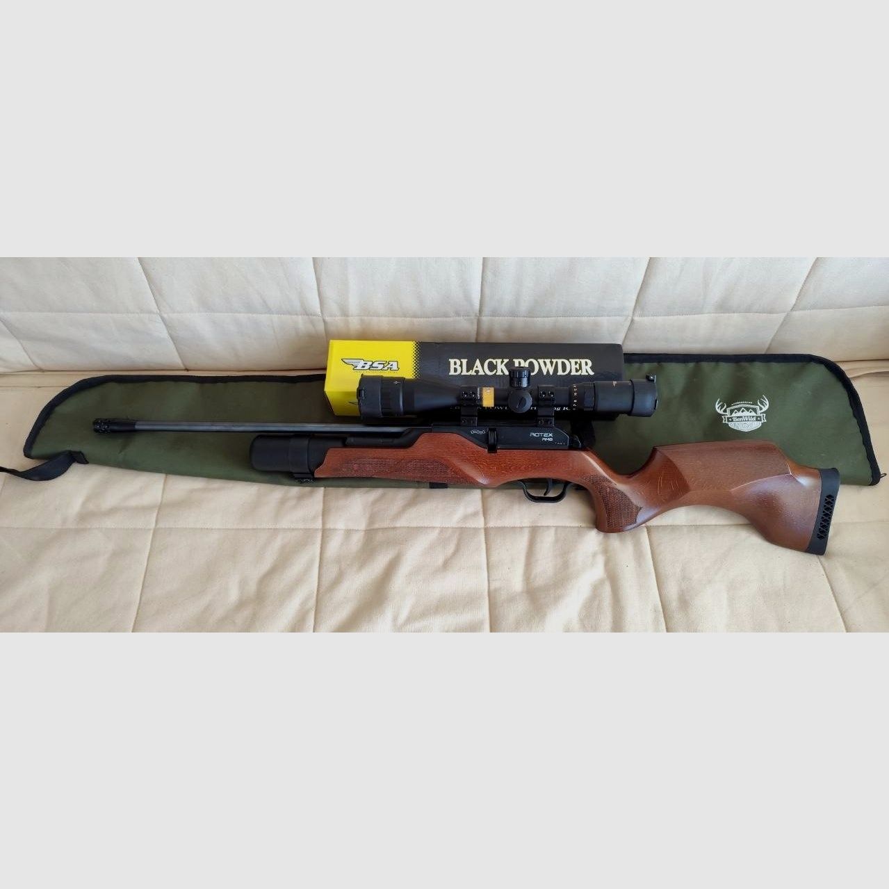 Walther Rotex RM8 z lunetą BSA 4-16x44AOEYS