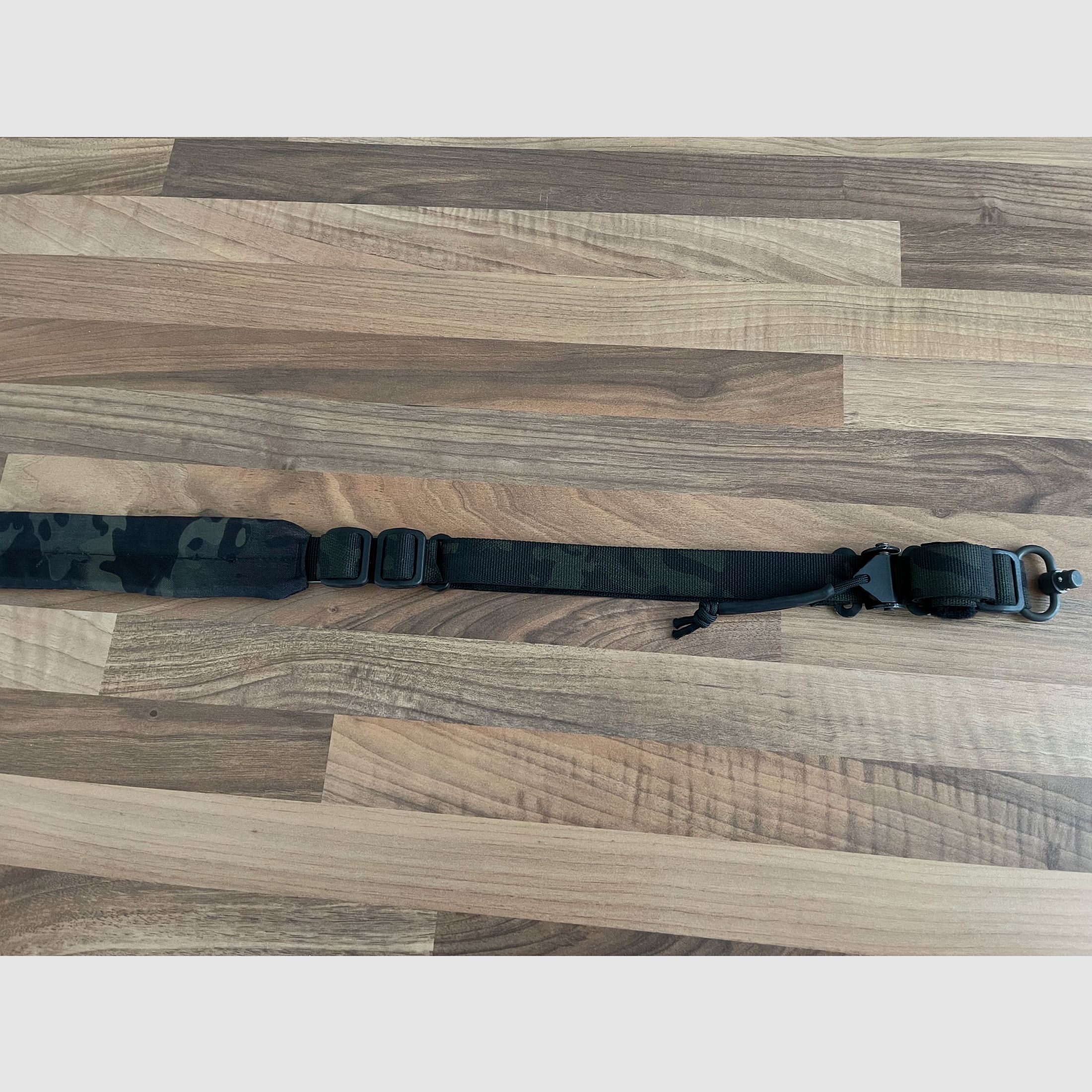 md-textil 2 Point Modular Strap 2.0, padded Multicam Black