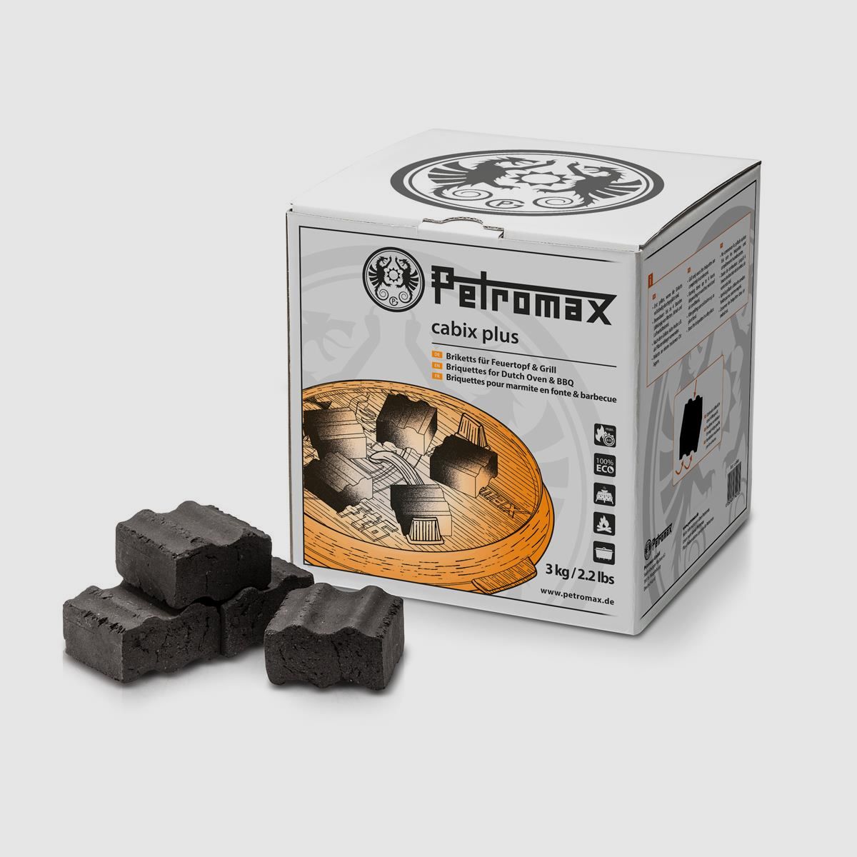 Petromax Cabix Plus Briquettes pour Four Néerlandais et Grill