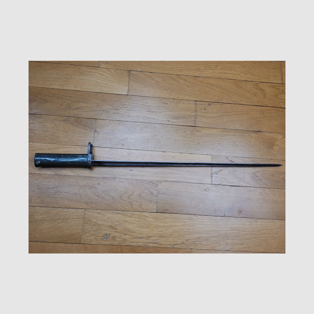 Rare ERSOC bayonet Ersatz ES07 German – iron grip on base bayonet with case Belgian model 1867 JPL – Without sheath – TBE, image 1 of 19