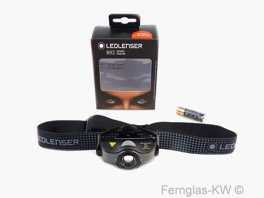 Ledlenser 501597 LED Kopflampe Stirnlampe MH3 Grau Schwarz Leuchtkraft 200 Lumen