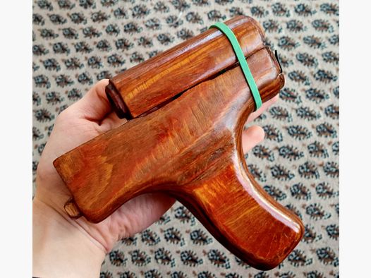 Original Rumänischer AK Handschutz s.g. Esel-Pimmel (Uluc) Schichtholz Romy Donkey Dong für PM md.63 md.90 AIMR AIMS // AKM Vordergriff ideal für Cugir WASR