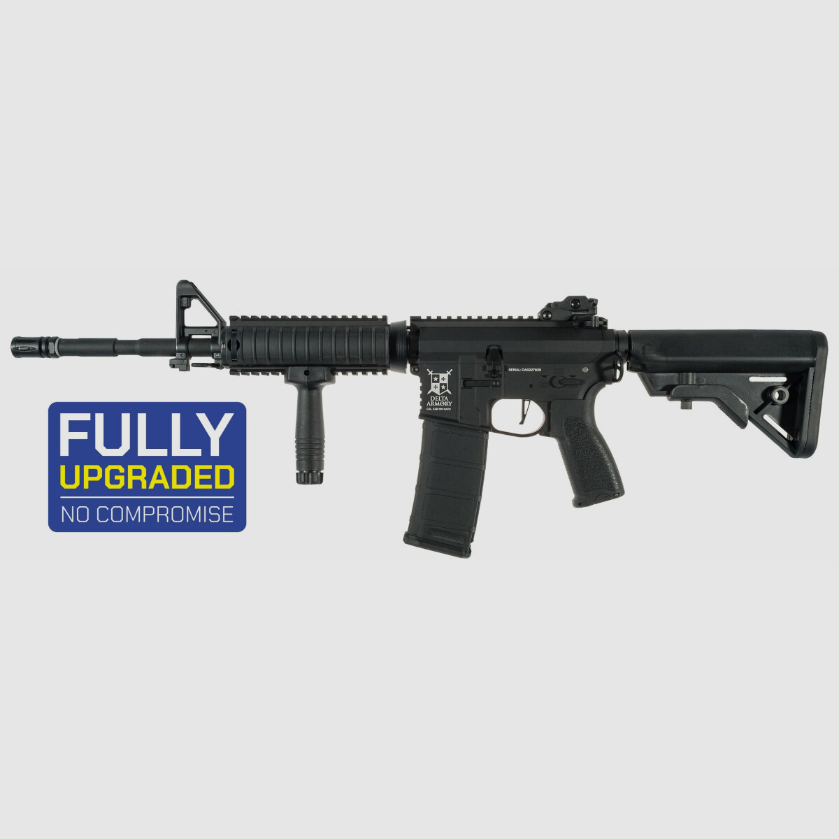 AR15 RIS ALPHA Vollmetall ETU - NC! - Serie Delta Armory Schwarz S-AEG Airsoft Gewehr Frei ab 18 Jahren