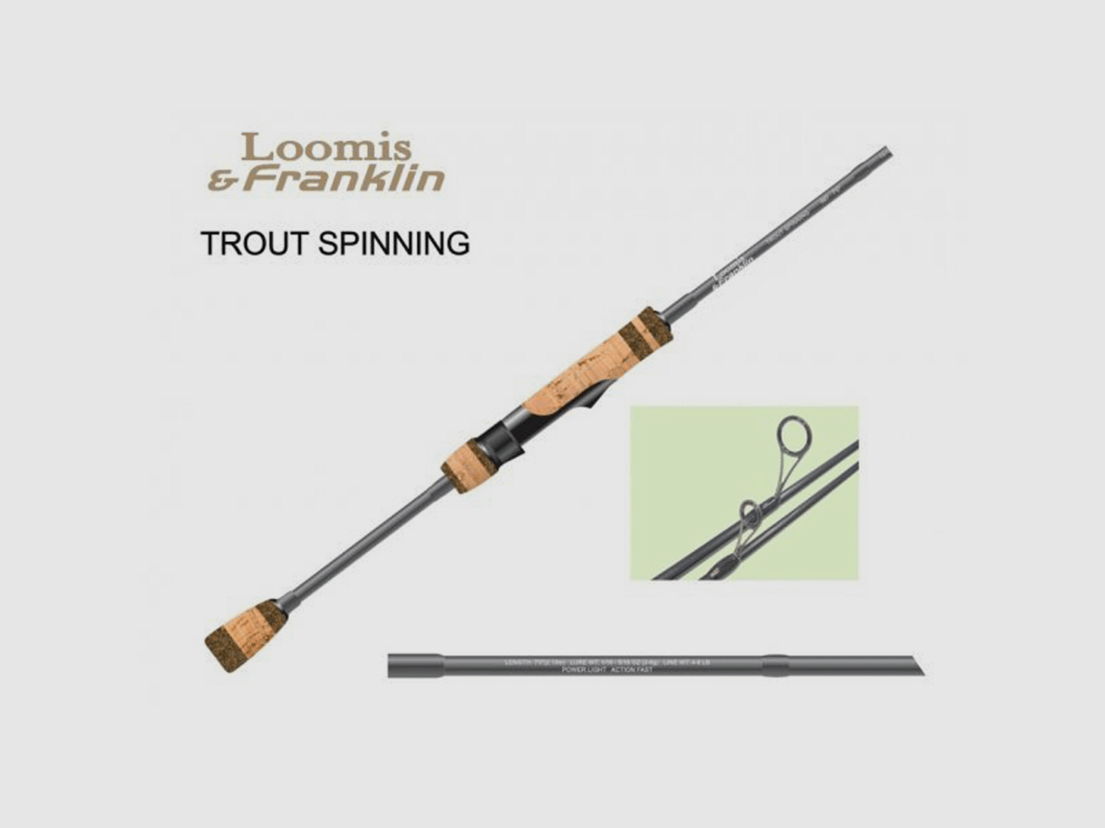 LOOMIS & FRANKLIN – TROUT SPINNING IM7 6’6″ TS662SLF | 1.98m | 1/16-5/16oz (2-8g) | 4-8lb | POWER LIGHT ACTION FAST, image 3 of 5