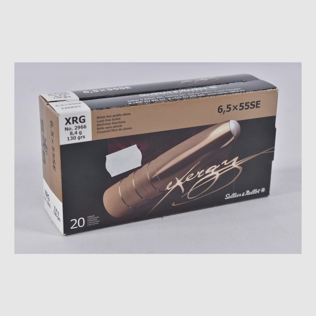 Sellier & Bellot 130grs XRG 20PCS 6.5x55