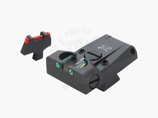 Mikrometrisches Visier und Korn-Set mit Faseroptik LPA Colt 45 Government 1911 A1